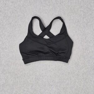 HYLETE‎ Women Sports Bra Small Black Wireless Crossback Pullover